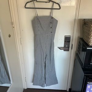 Gingham jump suit